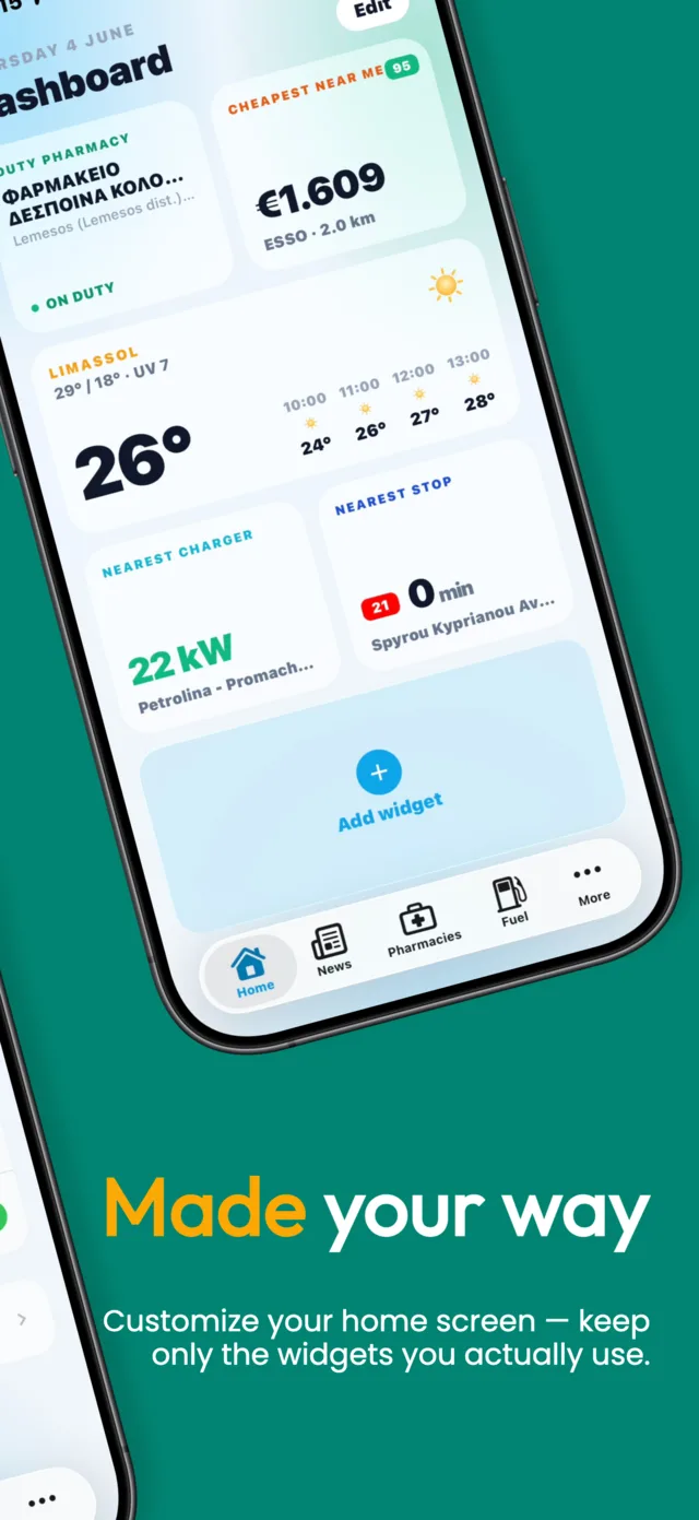 Make it your way — keep only the widgets you actually use